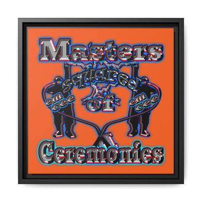 em cee squared - framed canvas art (orange)