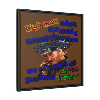 high noon - framed canvas art (brown)