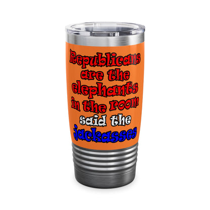 donkeys and elephants - Ringneck Tumbler, 20oz (crusta)