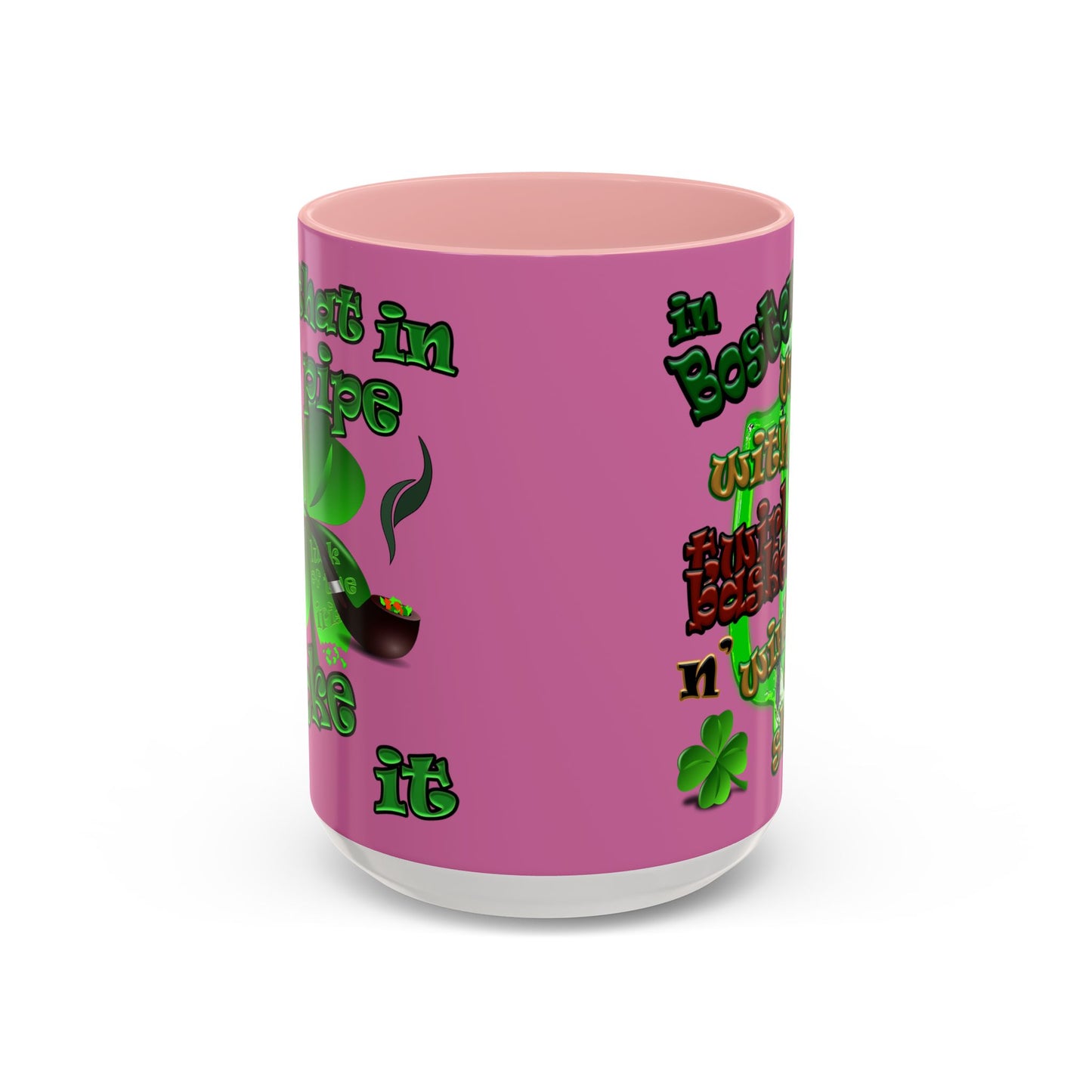 celtics logo - Accent Mug (light pink)