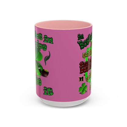 celtics logo - Accent Mug (light pink)