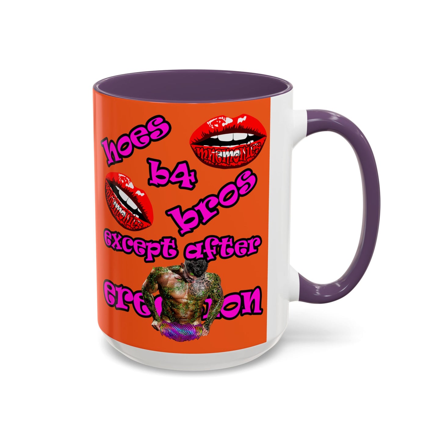 hoes b4 bros - Accent Mug (orange)