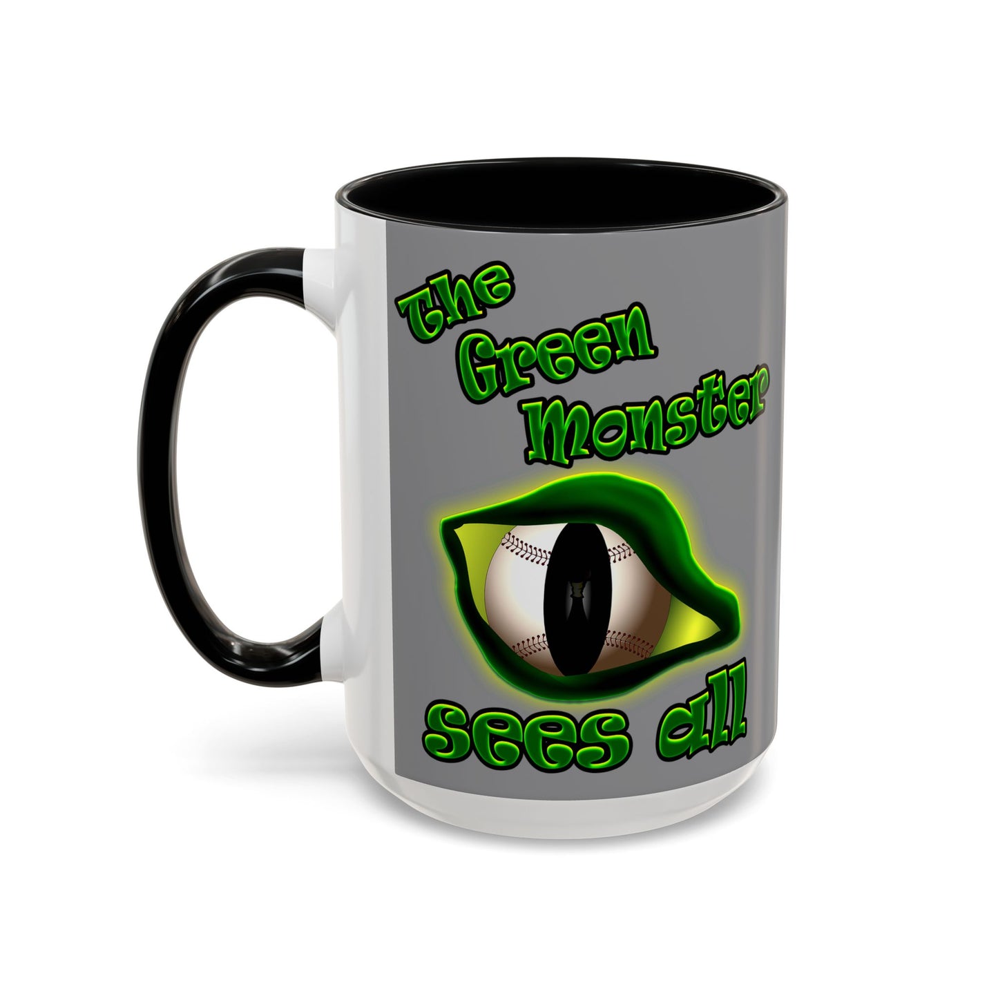 green monster - Accent Mug (grey)