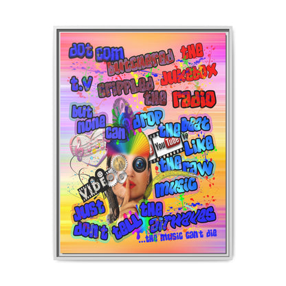 drop the beat - framed canvas art (color blur)