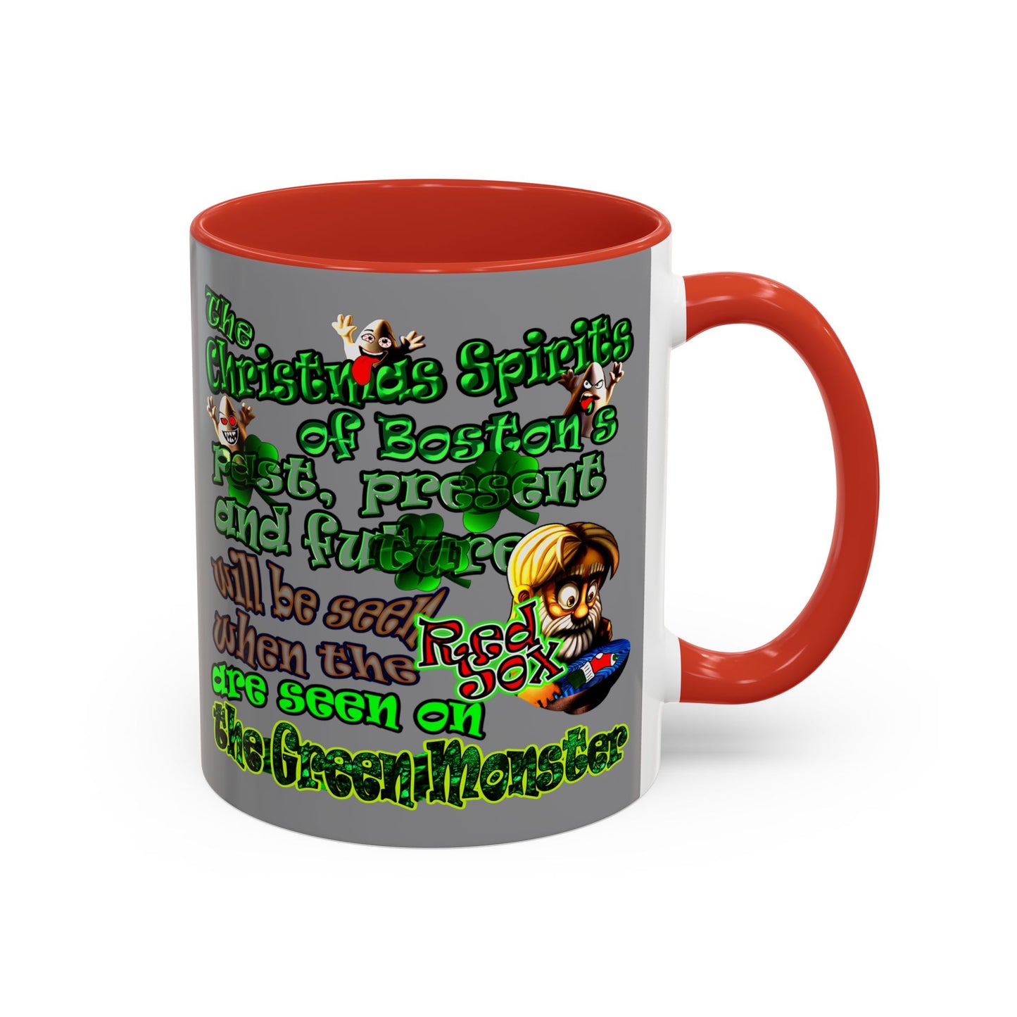 christmas spirits of boston - Accent Mug (grey)