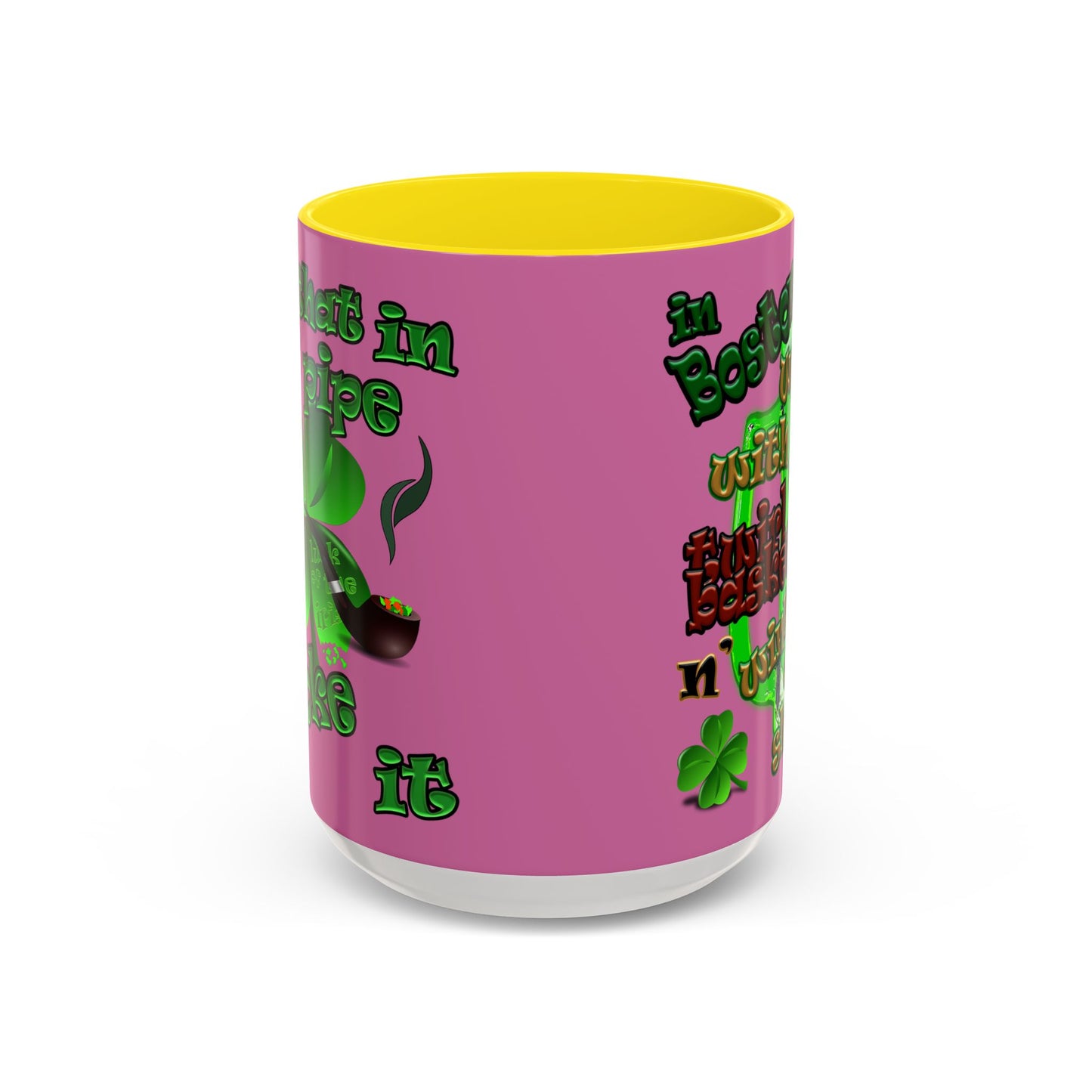 celtics logo - Accent Mug (light pink)