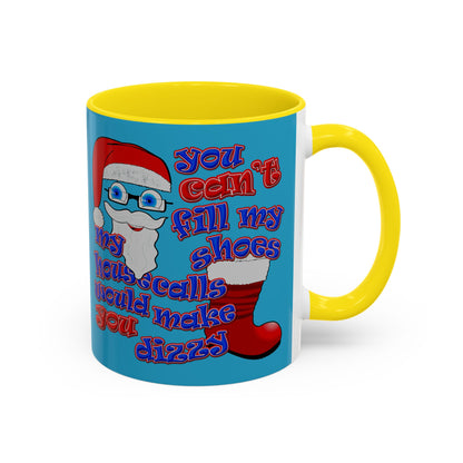 santa's shoes - Accent Mug (turquoise)