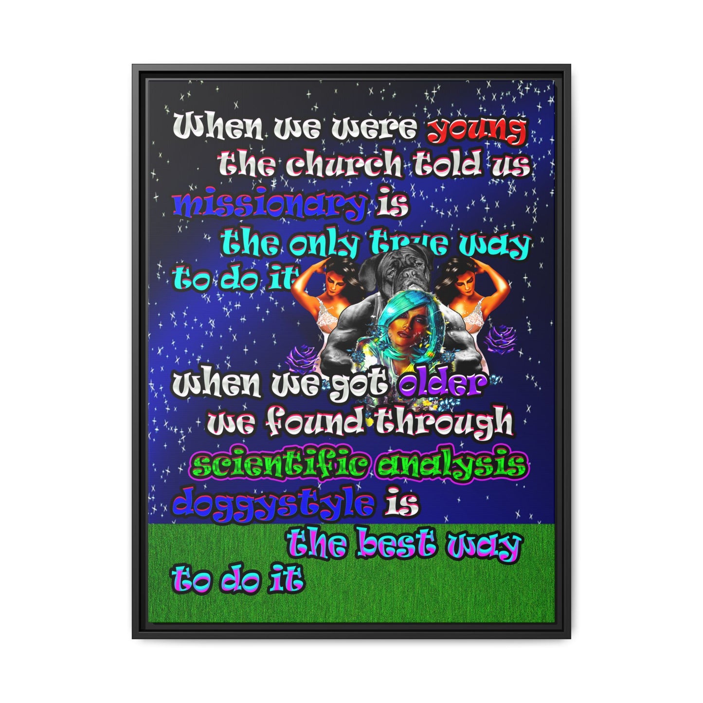 doggystyle - framed canvas art ('snoops' background)