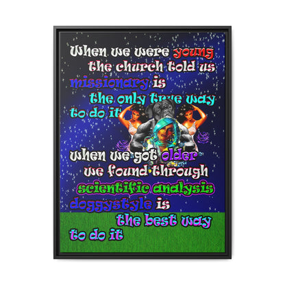 doggystyle - framed canvas art ('snoops' background)
