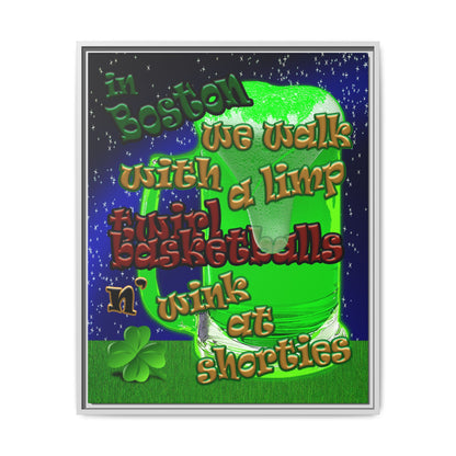 celtics logo - framed canvas art ('snoops' background)