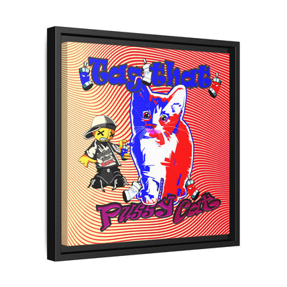 tag that - framed canvas art (yellow-orange wave)