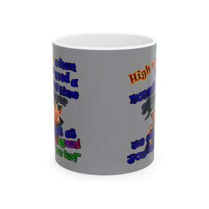 high noon - White Mug (grey)