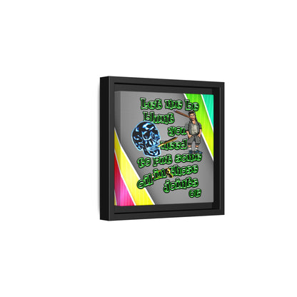 og - framed canvas art (rainbow split)