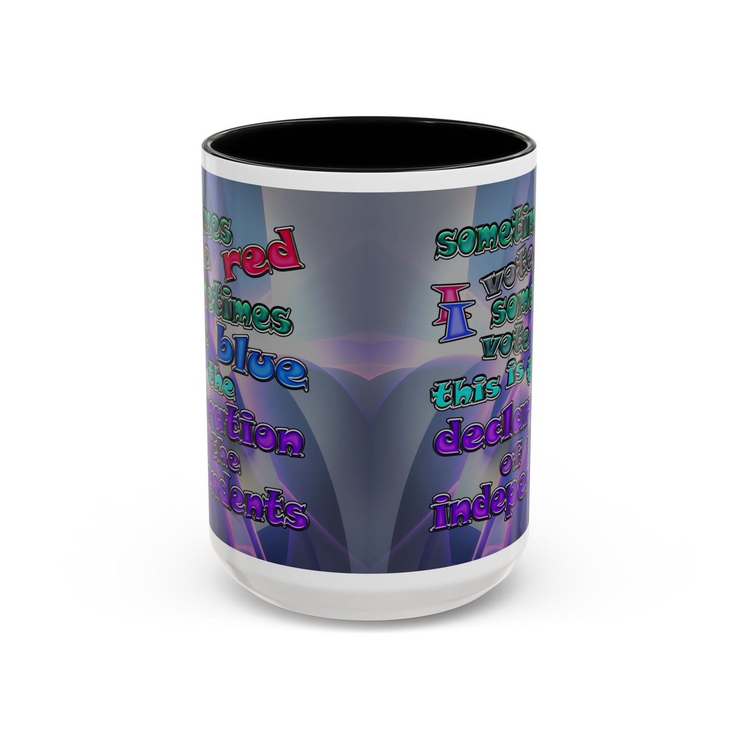 declaration of the independents - Accent Mug (grey-pink wave)
