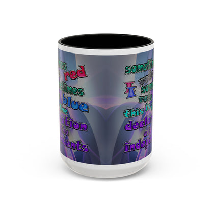 declaration of the independents - Accent Mug (grey-pink wave)