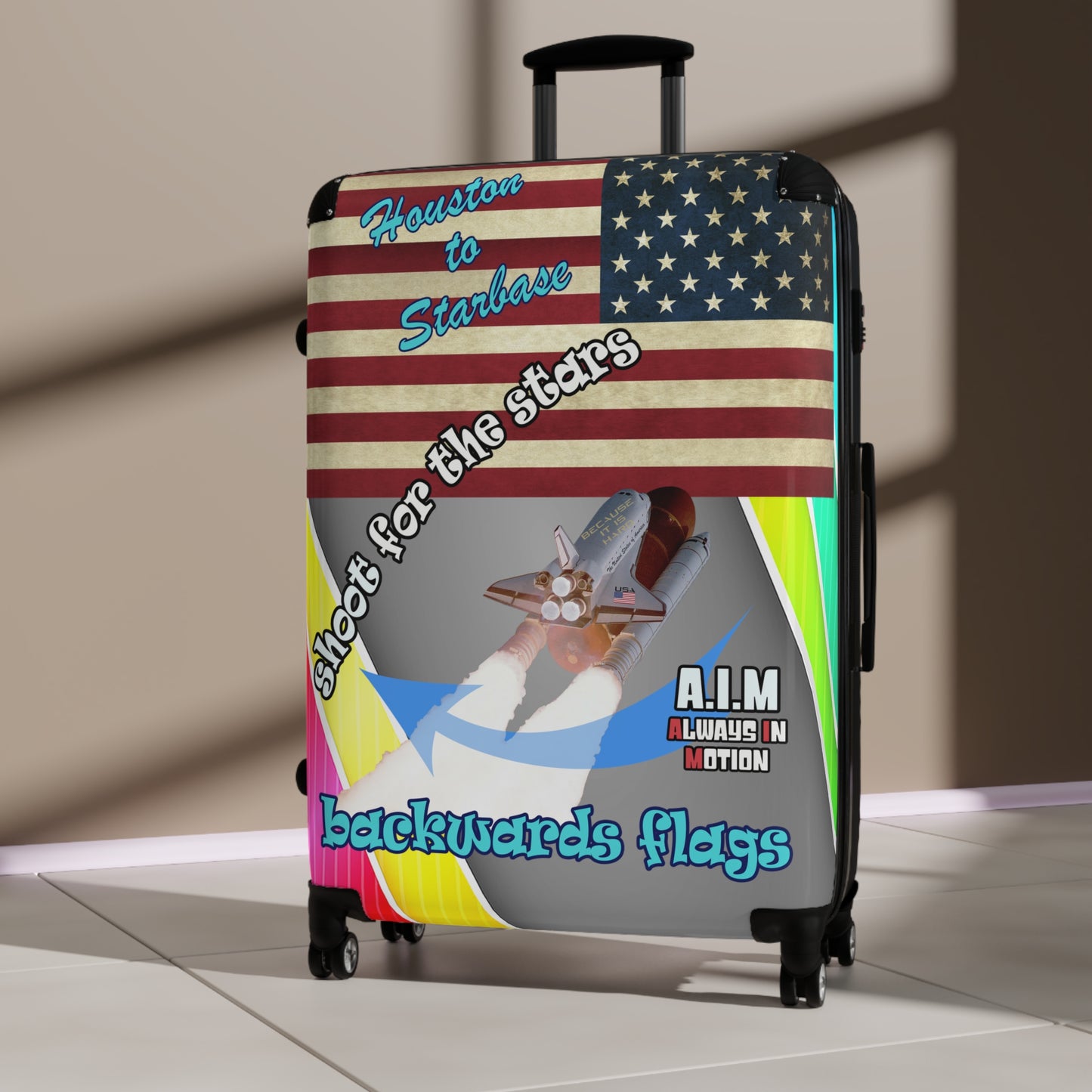 shoot for the stars - Suitcase (rainbow split)