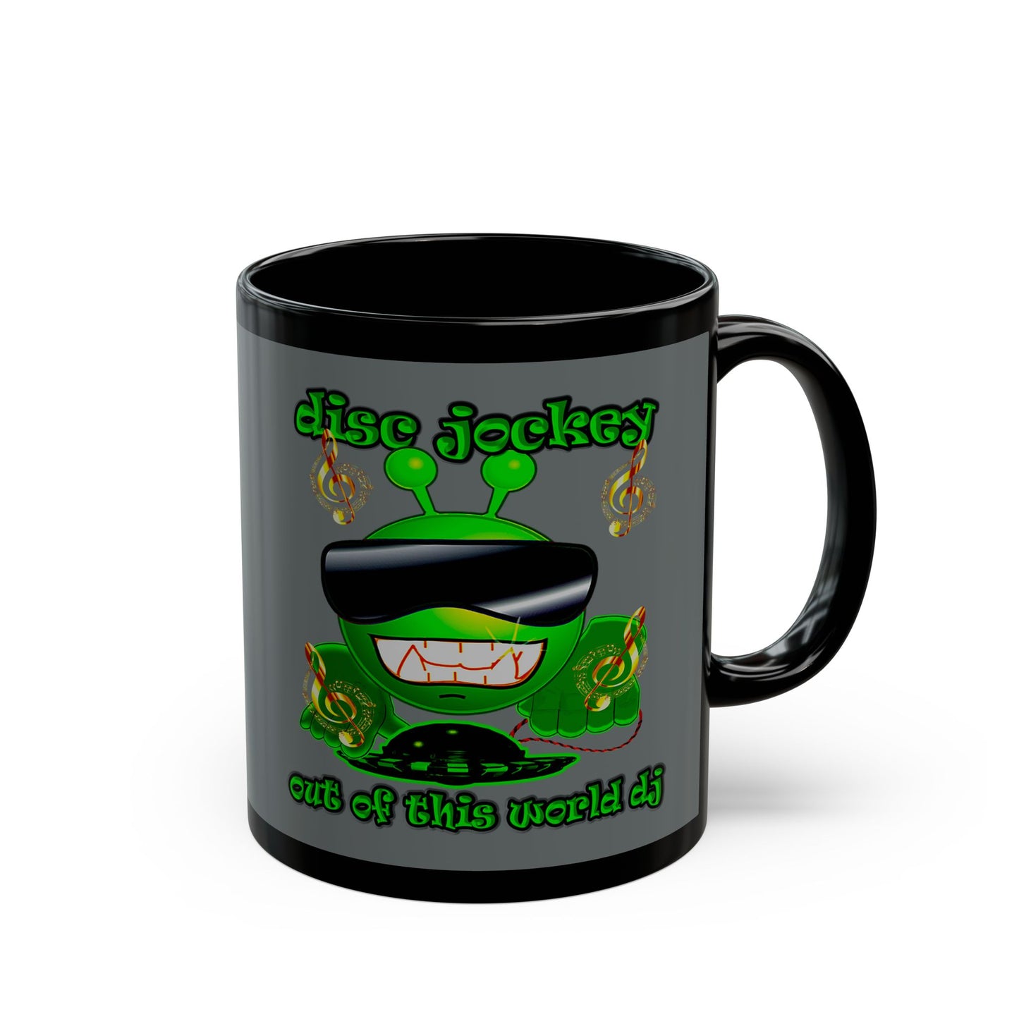 disc jockey - Black Mug (dark grey)