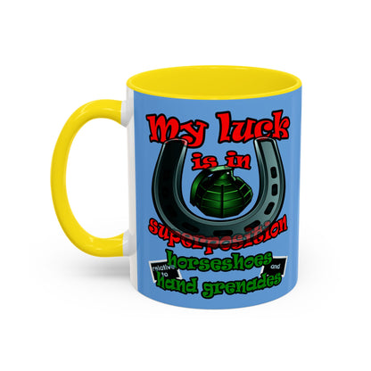 my luck - Accent Mug (light blue)