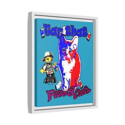 tag that - framed canvas art (turquoise)