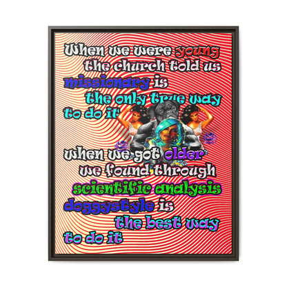 doggystyle - framed canvas art (yellow-orange wave)