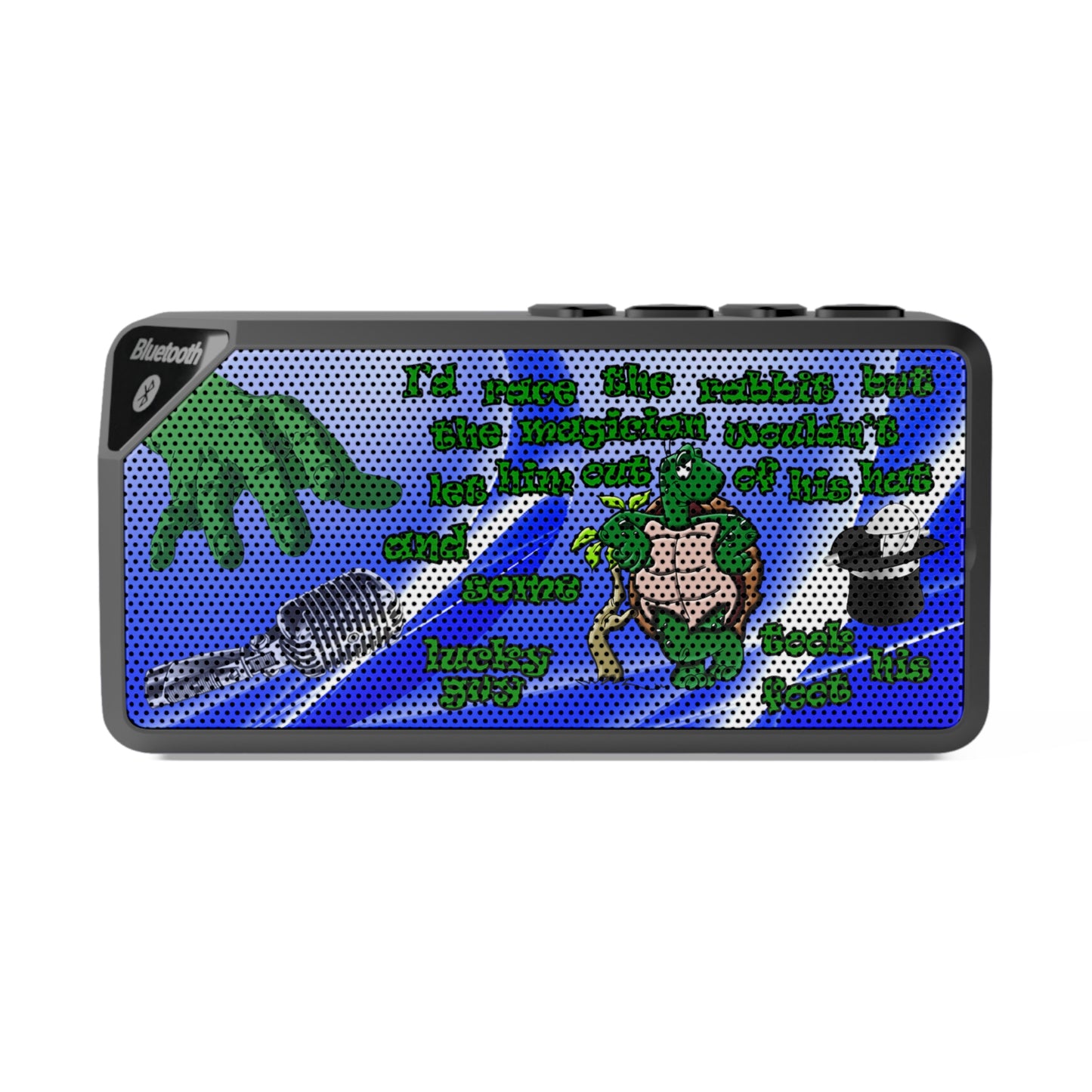 turtle race - Jabba Bluetooth Speaker (blue-white wave)