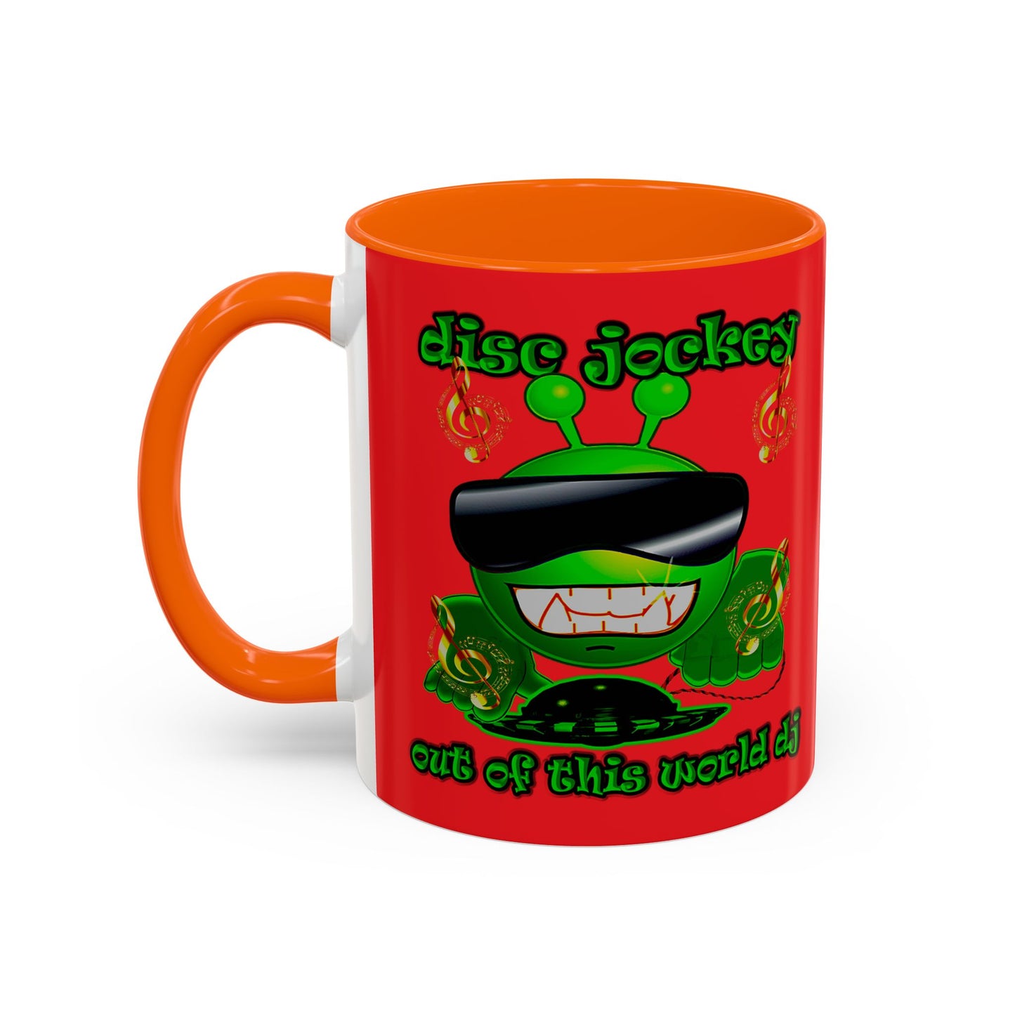 disc jockey - Accent Mug (red)