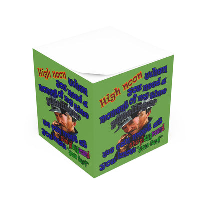 high noon - note cube (green)