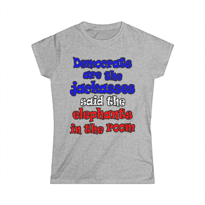 donkeys and elephants - Women's Softstyle Tee