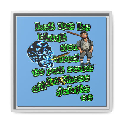 og - framed canvas art (light blue)