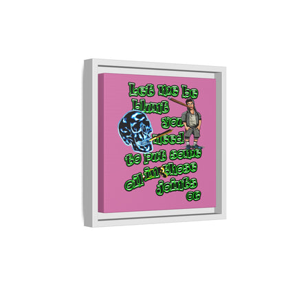 og - framed canvas art (light pink)