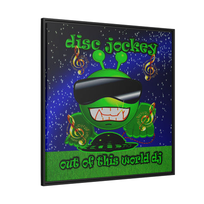 disc jockey - framed canvas art ('snoops' background)