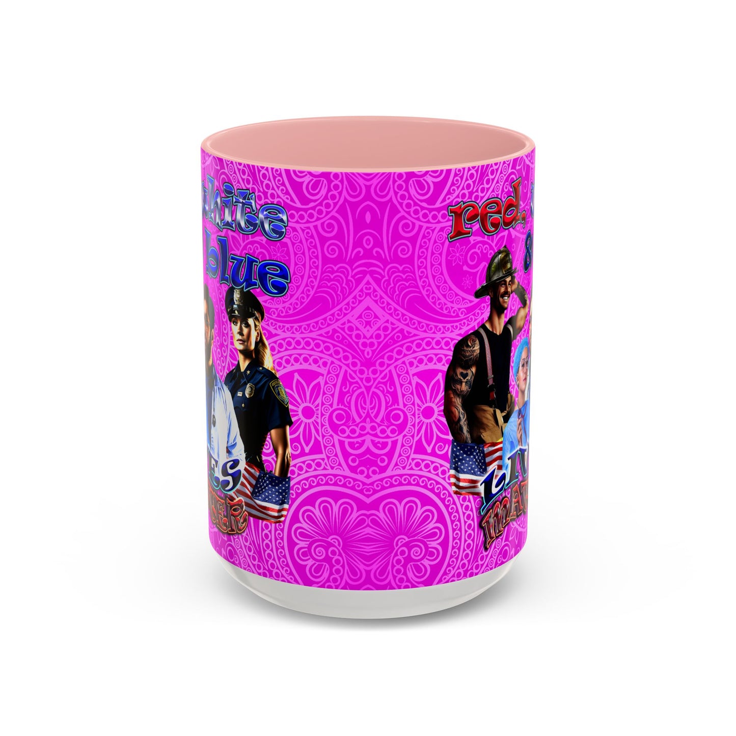 rw&b lives matter - Accent Mug (pink swirl)