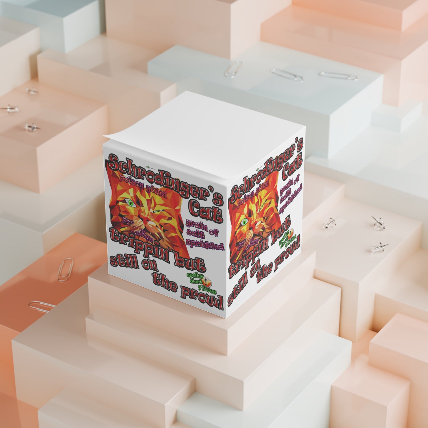 schrodinger's cat - note cube (white)