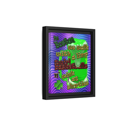 celtics logo - framed canvas art (purple wave)