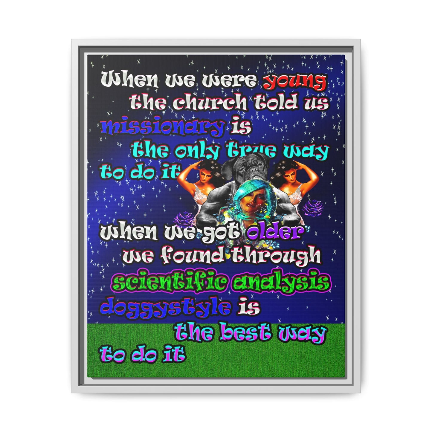 doggystyle - framed canvas art ('snoops' background)