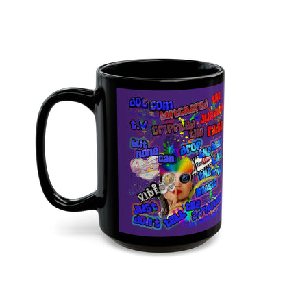 drop the beat - Black Mug (purple)