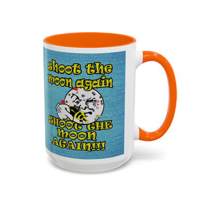 shoot the moon again - Accent Mug (faded blue)