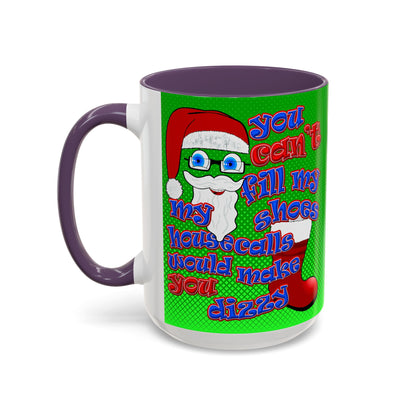santa's shoes - Accent Mug (logo green)