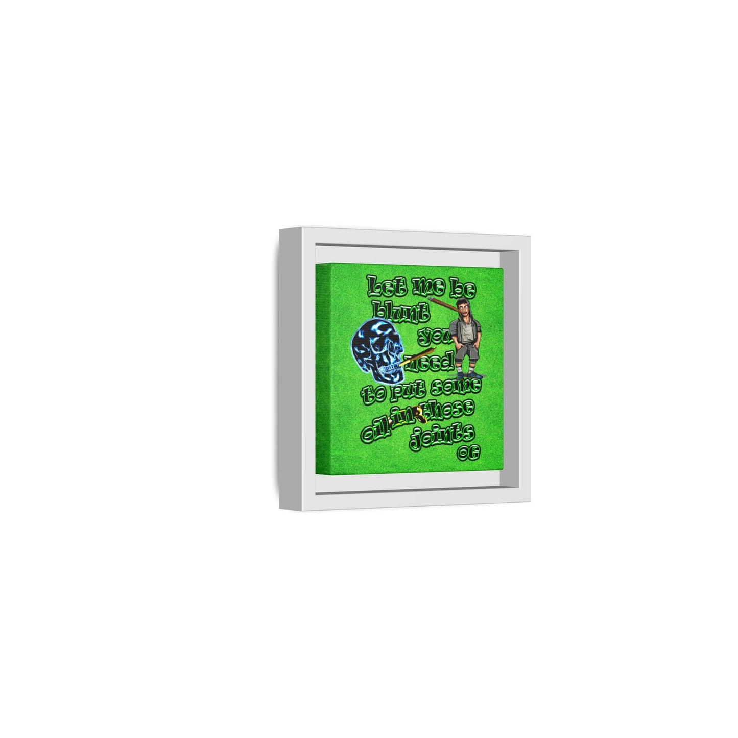 og - framed canvas art (green turf)