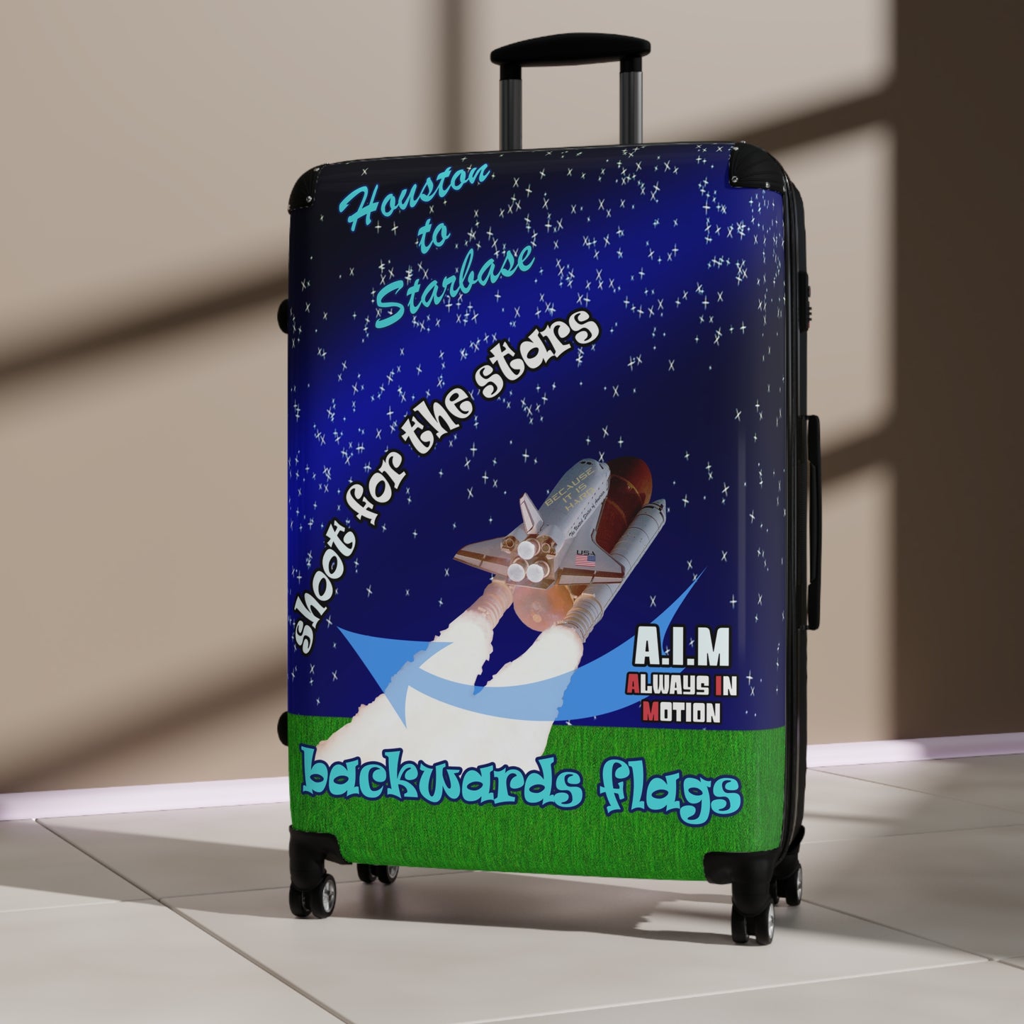 shoot for the stars - Suitcase ('snoops' background)