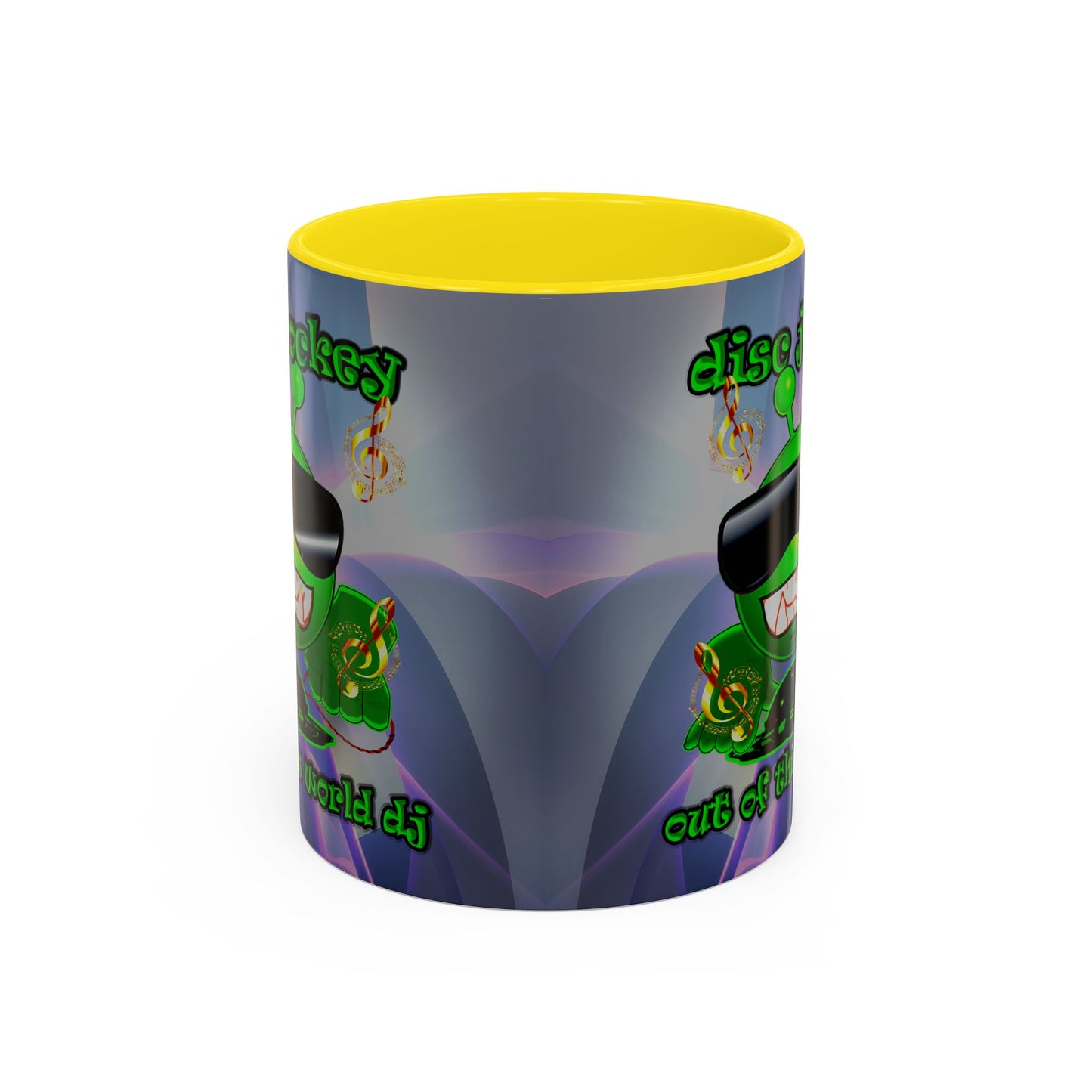 disc jockey - Accent Mug (grey-pink wave)