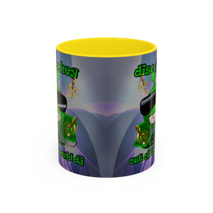 disc jockey - Accent Mug (grey-pink wave)