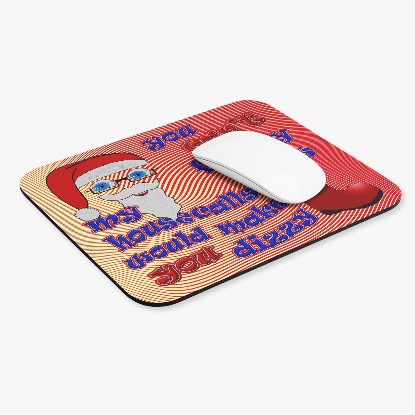 santa's shoes - Mouse Pad (Rectangle) (yellow-orange wave)