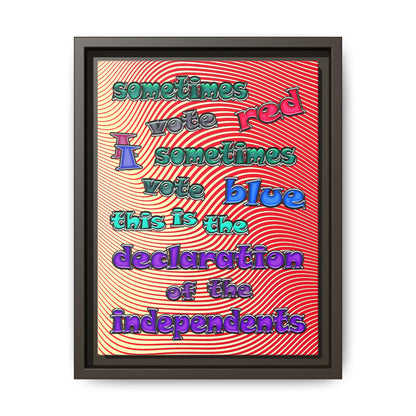 declaration of the independents - framed canvas art (yellow-orange wave)