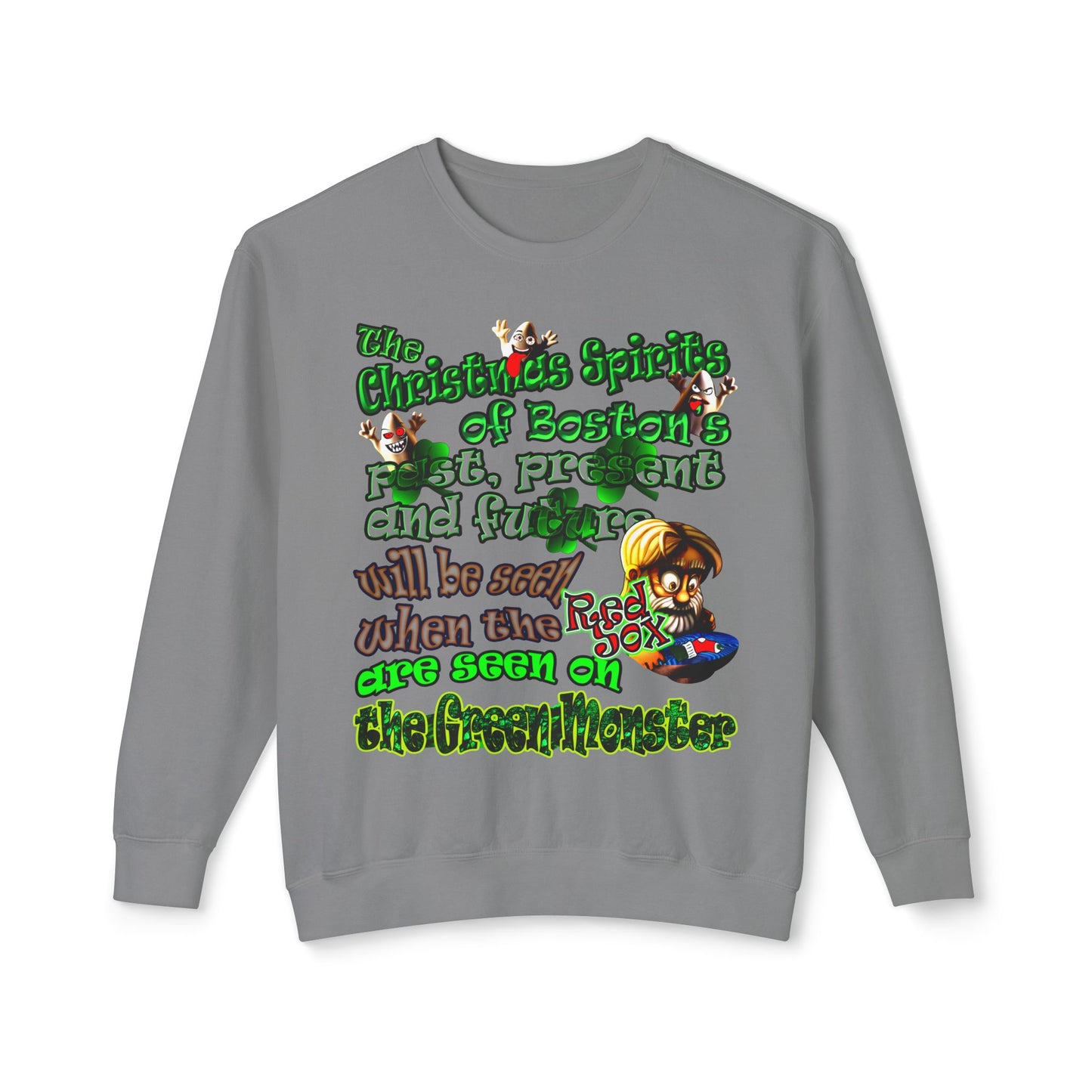 christmas spirits of boston - Unisex Lightweight Crewneck Sweatshirt