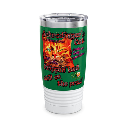 schrodinger's cat - Ringneck Tumbler, 20oz (dark green)