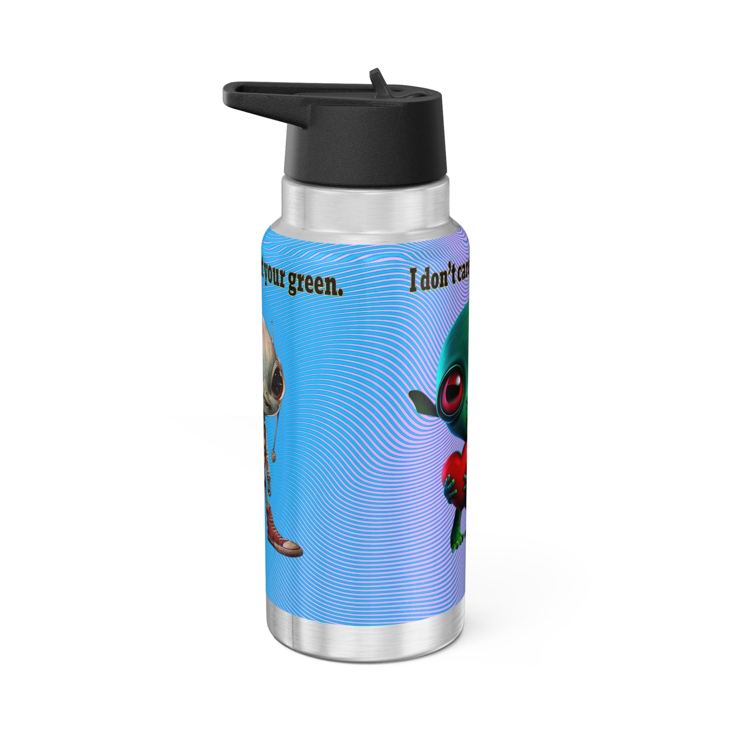 I don't care that your grey - Gator Tumbler, 32oz  (light blue-purple wave)