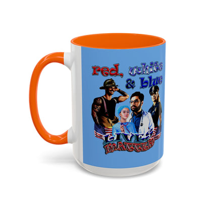 rw&b lives matter - Accent Mug (light blue)