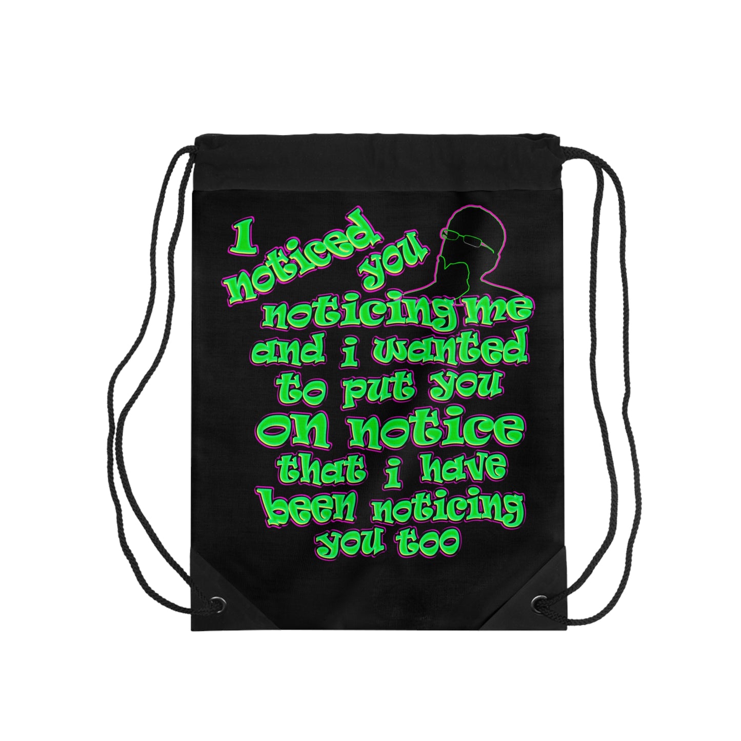 noticed you noticing - Drawstring Bag (black)