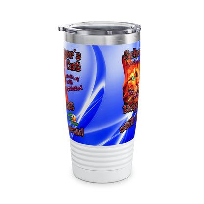 schrodinger's cat - Ringneck Tumbler, 20oz (blue-white wave)